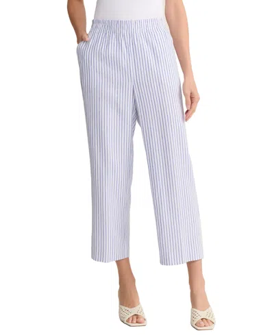 Jones New York Women's Pull-on Cropped Straight Pants In Blue