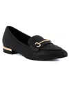 Jones New York Women's Quadia Pointed Toe Quilted Loafers In Black Smooth