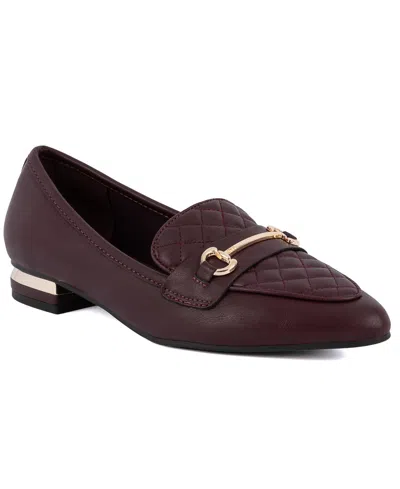 Jones New York Women's Quadia Pointed Toe Ornamented Loafers In Burgundy