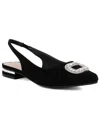 Jones New York Women's Quarry Pointed Toe Slingback Flats In Black Micro