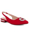 Jones New York Women's Quarry Pointed Toe Slingback Flats In Bright Red Micro