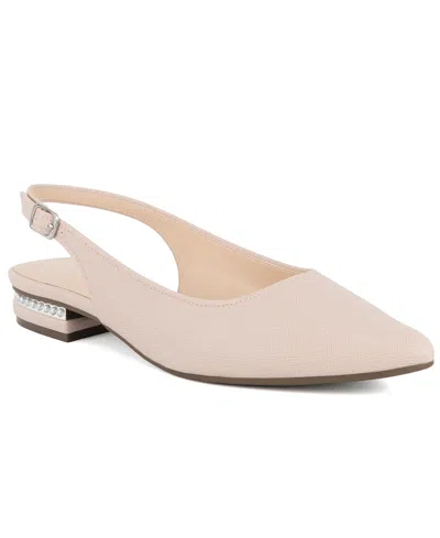 Jones New York Women's Quilsa Pointed Toe Slingback Flats In Blush,pink