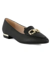 Jones New York Quilsee Womens Slip-on Pointed Toe Loafers In Black