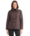 Jones New York Quilted Jacket In Brown