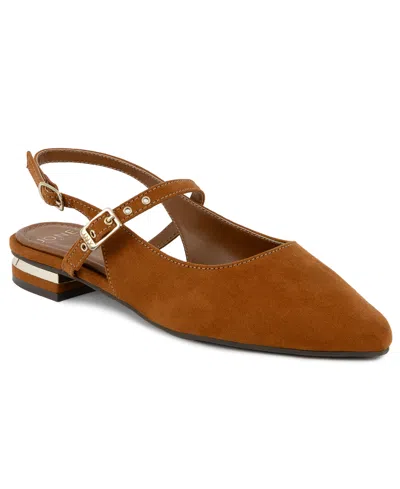 Jones New York Women's Quinema Slingback Mary Jane Flats In Brown