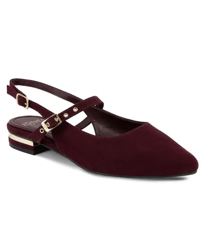 Jones New York Women's Quinema Slingback Mary Jane Flats In Burgundy