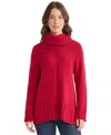 Jones New York Women's Raglan Sleeve Funnel Neck Sweater In Red