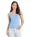 Jones New York Women's Scoop Neck Tank Top In Blue