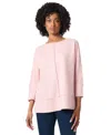Jones New York Serenity Long Sleeve Tunic Top In Rose