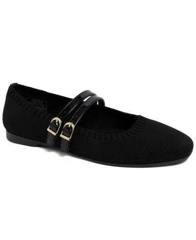 Jones New York Women's Serity Knit Mary Jane Flats In Black