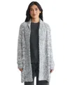 Jones New York Women's Shawl Collar Open Front Sweater In Gray