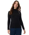 Jones New York Rib Raglan Sweater In Jones Black