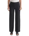 Jones New York Women's Solid Pintuck Pull-on Wide-leg Pants In Black