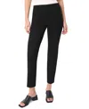 Jones New York Solid Stretch Pull-on Straight Leg Pant In Black