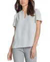 Jones New York Mandarin Collar Top In Nyc White