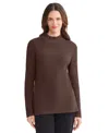 Jones New York Rib Mock Neck Sweater In Brown