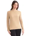 Jones New York Sutton Mock Neck Sweater In Brown