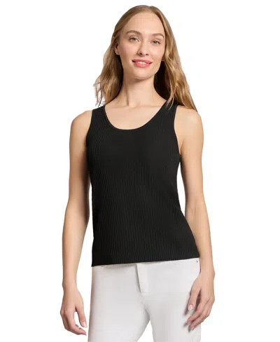 Jones New York Women's Sutton Ribbed Scoop-neck Tank Top In Jones Black