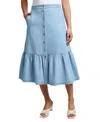 Jones New York Plus Size Chambray Midi Skirt