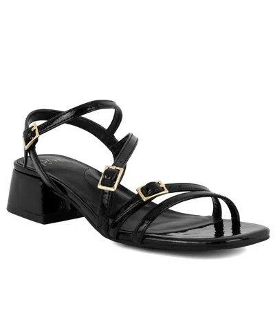 Jones New York Women's Unasyn Block Heel Strappy Dress Sandals In Black