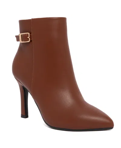 Jones New York Women's Verra Stiletto Heel Dress Booties In Brown