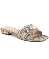 Jones New York Women's Vivell Slip On Square Toe Flat Sandals In Snake