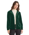 Jones New York Velour Jacket In Green