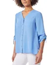 Jones New York Womens Button-down Work Wear Button-down Top In Multi