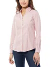 Jones New York Womens Cotton Striped Blouse In Multi