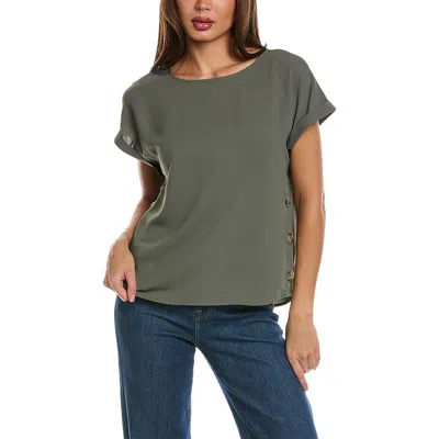 Jones New York Womens Crewneck Short Sleeve Pullover Top In Multi