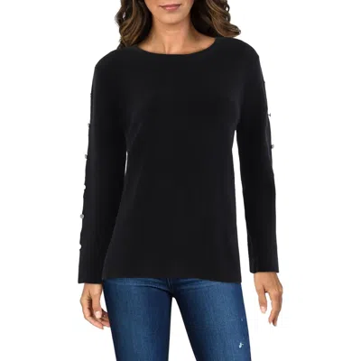 Jones New York Womens Cut-out Knit Pullover Sweater