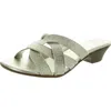 Jones New York Womens Embellished Manmade Slide Sandals In Gold