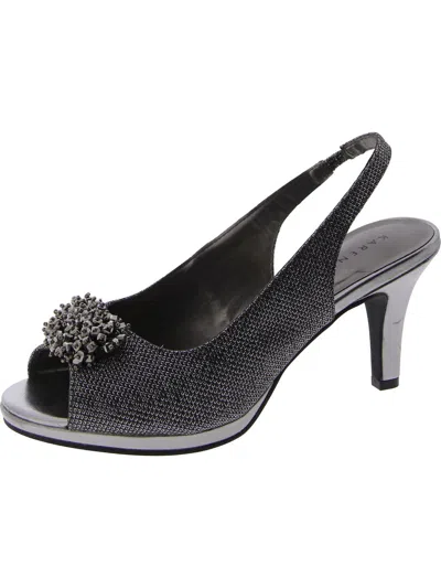 Jones New York Women's Breena Embellished Peep Toe Slingback Pumps In Black-b