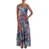 Jones New York Womens Fray Tiered Shift Dress