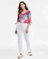 Jones New York Womens Lexington Mid Rise Straight Leg Denim Jeans 2 16p In White
