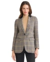 Jones New York Womens One Button Notch Collar Jacket Pxs Xl In Gray