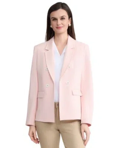 Jones New York Womens Open Front Faux Double Breasted Blazer In Multi