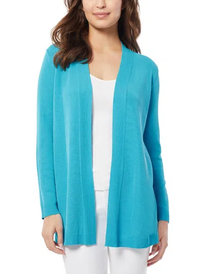 Jones New York Womens Ribbed Knit O Cardigan Sweater In Multi