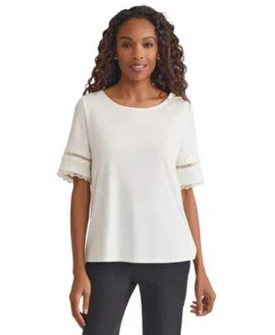 Jones New York Womens Round Neck Slouchy Blouse Xs Pxl In Neutral