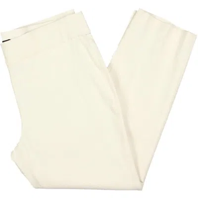 Jones New York Womens Slim Fit Ankle Straight Leg Pants In White