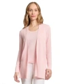 Jones New York Womens Sutton Ribbed Scoop Neck Tank Top Long Sleeve Side Vent Cardigan In Jones Khaki