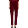 Jones New York Womens Textured Corduroy Straight Leg Pants In Burgundy