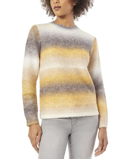 Jones New York Womens Wool Blend Crewneck Pullover Sweater In Multi