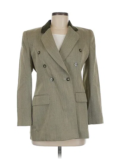 Pre-owned Jones New York Wool Blazer Jacket In Green