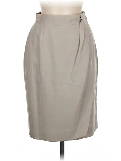 Pre-owned Jones New York Wool Skirt In Gray