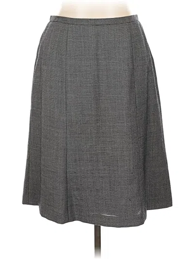 Pre-owned Jones New York Wool Skirt In Gray