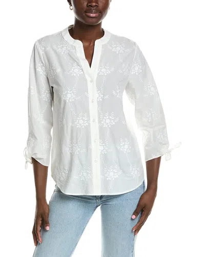 Jones New York Y-neck Blouse In White