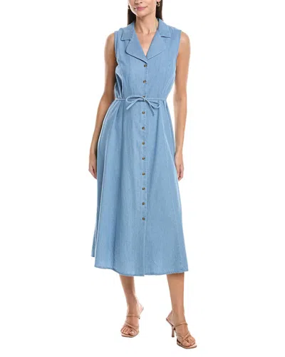 Jones New York Zaide Maxi Shirtdress In Blue