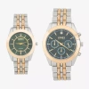 Jones Ny Unisex Adult Chronograph Two Tone Bracelet Watch M0022s-42-x34 In Gold