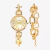 Jones Ny Womens Gold Tone Bracelet Watch A0294g-42-a27 In Gold